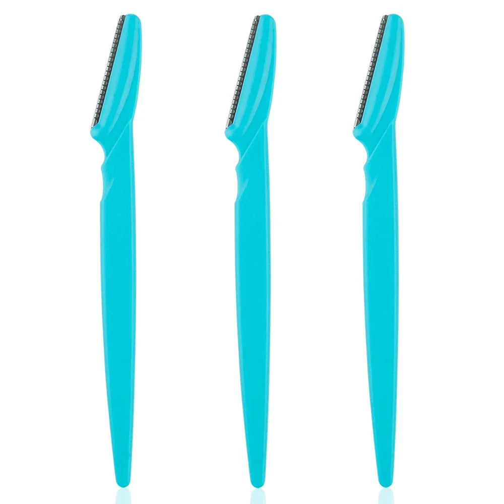 3/4/10Pcs Eyebrow Trimmer Face Blade Shaver Portable Eye Brow Epilation Hair Removal Safety Eyebrow Cutting Woman Makeup Tools Oasis Select 3Pcs Blue