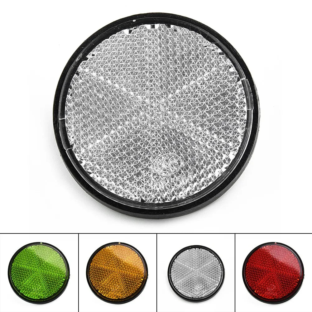 High Quality Plastic Materials Bicycle Bike Round Reflector Night Cycling Safety Reflective Bike Accessory Tool Oasis Select