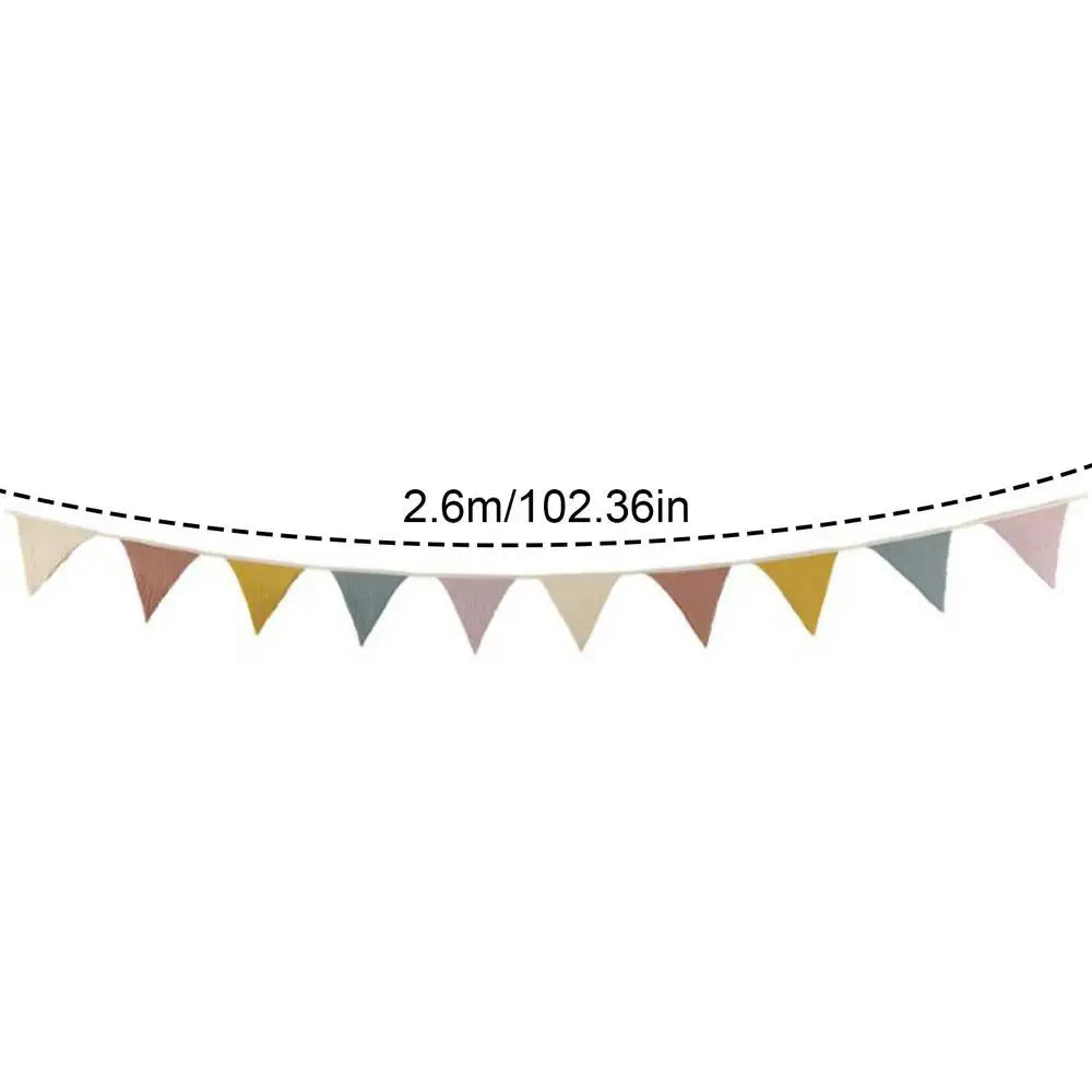 Pennant Banner Flags Nursery Bunting Banner Flags Washable Cotton Fabric Triangle Pennant Garlands for Living Room and Bedroom Oasis Select Pink