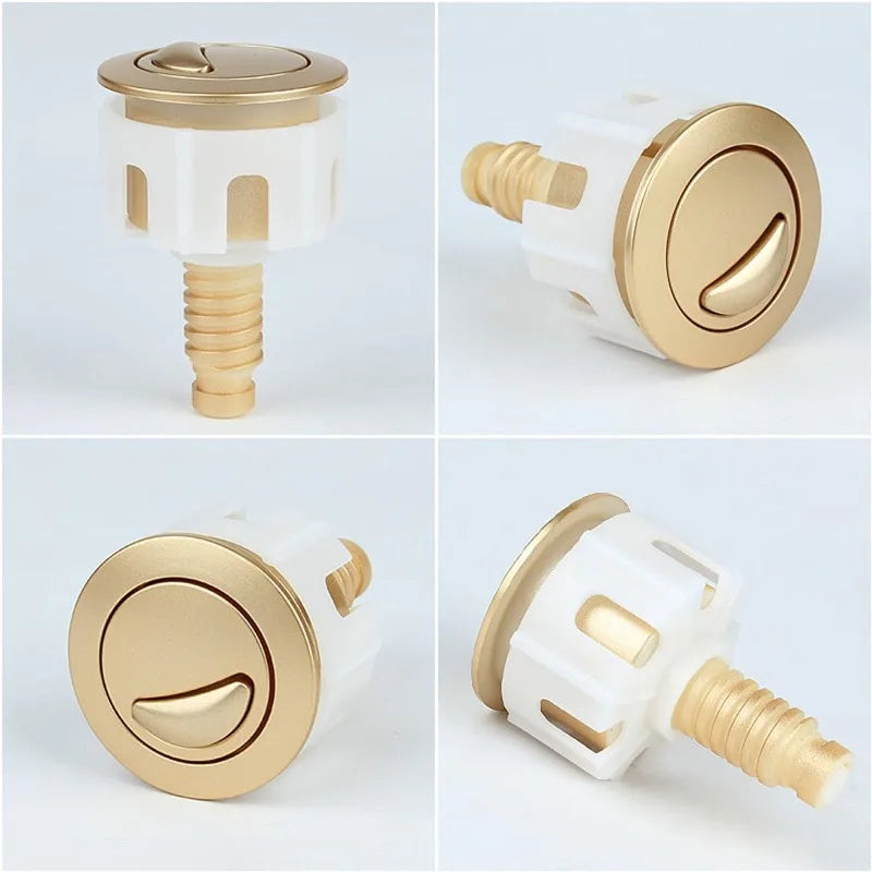 Toilet Flush Button Cistern Flusher Replacement Parts, Toilet Push Button Easy Installation Modern Bathroom Upgrade (Matt Gold) Oasis Select