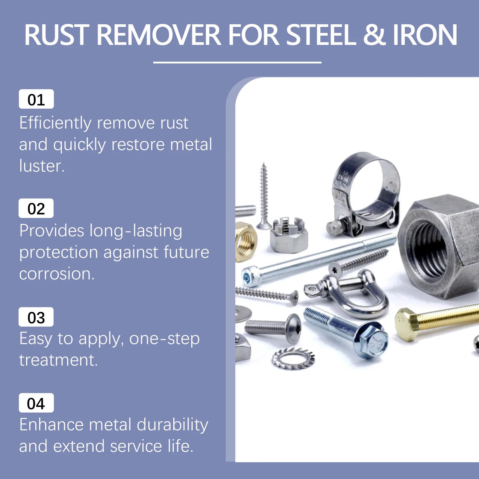 Steel Iron Rust Remover Multifunctional Car Wheel Faucet Metal Surfaces Cleansing Strong Decontaminate Steel Rust Dirt Remover Oasis Select