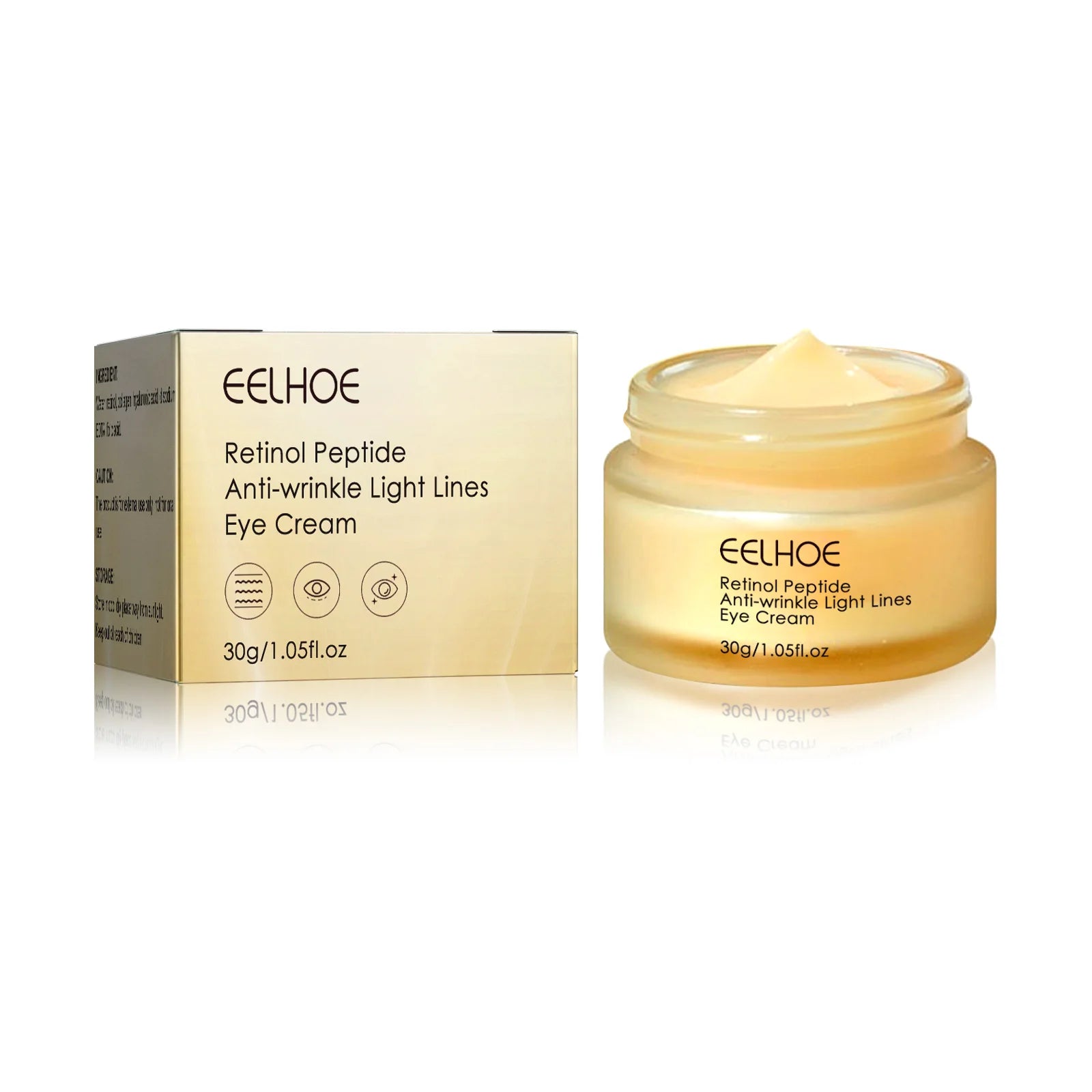 Eelhoe Retinol Peptide Eye Cream – Dark Circles & Puffiness Eye Cream Oasis Select 30g Boxed