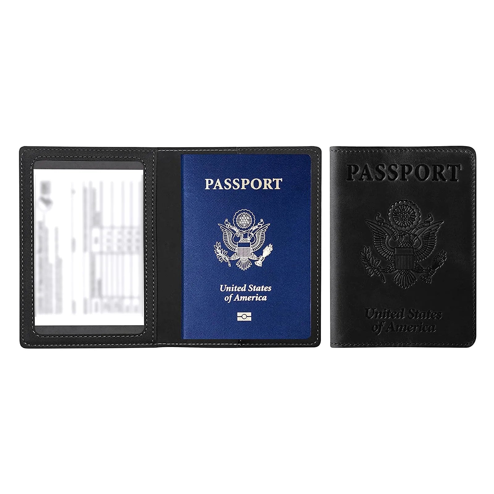 Leather Passport Cover & Card Holder Wallet – Unisex Travel Passport Card Holder Oasis Select B