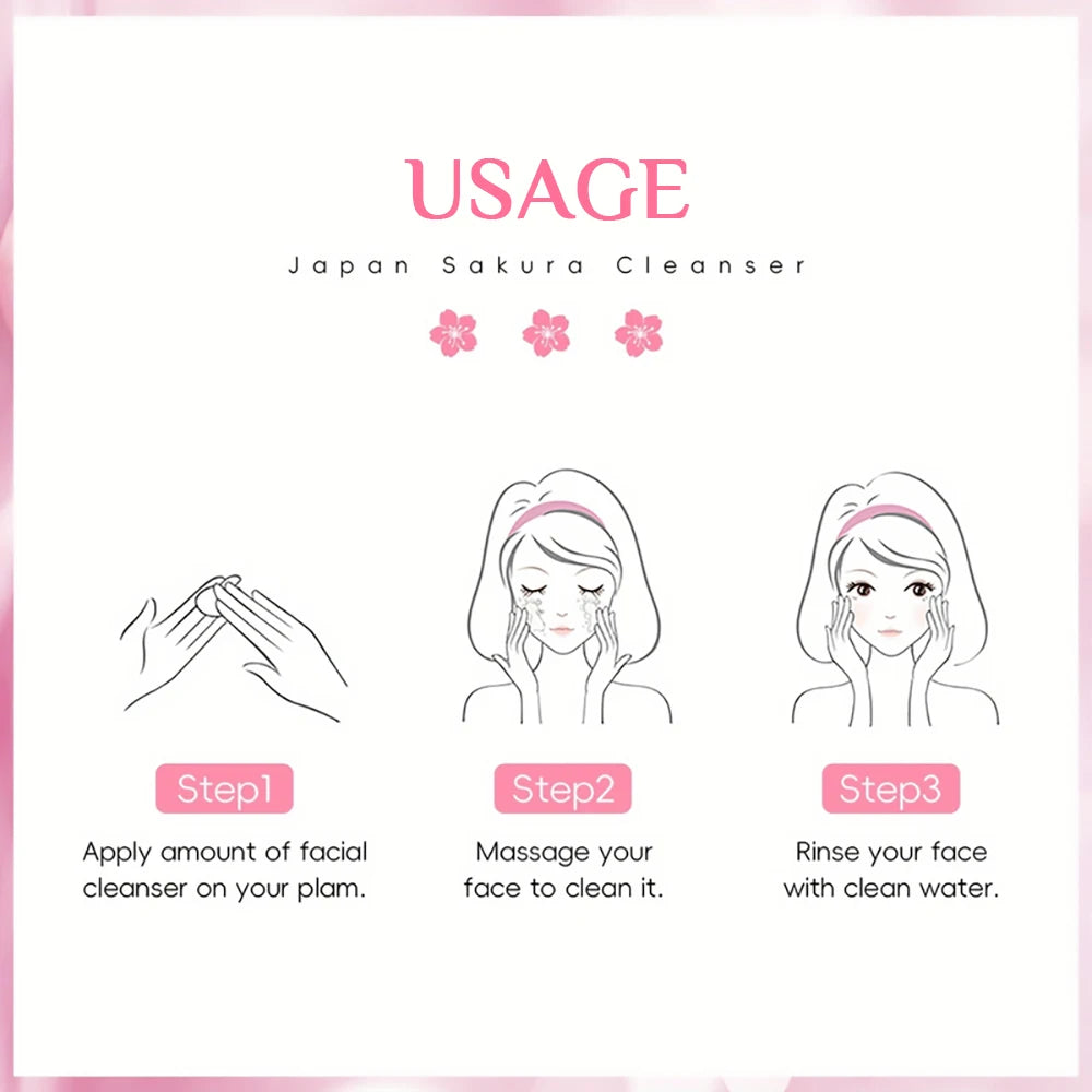 SUYARUN Sakura Face Wash – Brightening Hydrating Cleanser Facial Cleanser Oasis Select