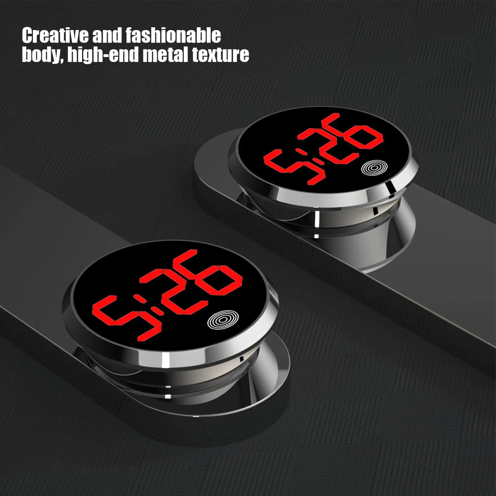 LED Car Clock Luminous Automobiles Internal Stick-On Mini Digital Clocks Auto Ornament Car Accessories Oasis Select