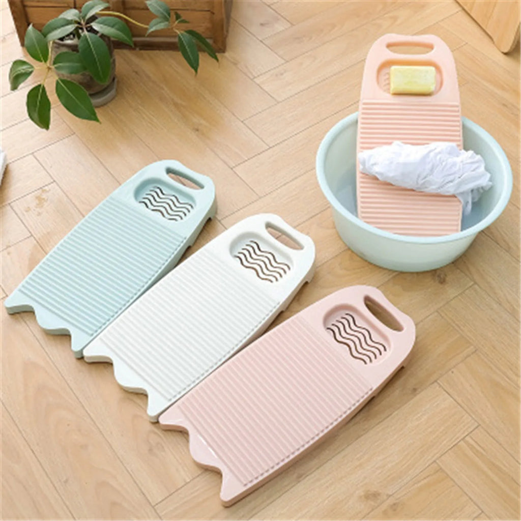 Wash Board Thickened Hand Wash Laundry Boards Dirty Clothes Washboard with Soap Holder Design for Underwear Lingerie Cleaning Oasis Select