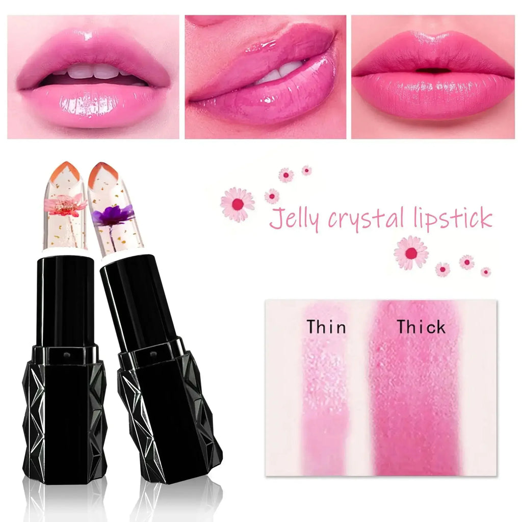 6-Pc Color-Changing Crystal Jelly Lipstick Set | Long-Lasting