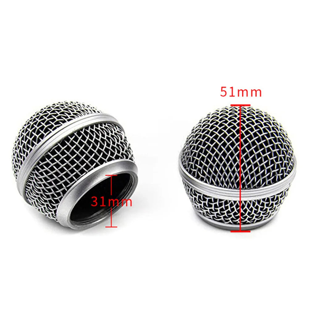 Microphone Mesh Head For 58 Microphone Fits For Shure Beta Grill Mesh Head Steel Replacement Microphones DIY Parts Oasis Select