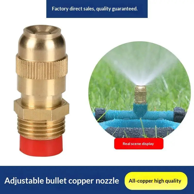 Brass Adjustable Garden Sprinkler Nozzle Set Multi Pattern Water Spray Nozzle For Lawn Irrigation Patio Plant Watering Oasis Select