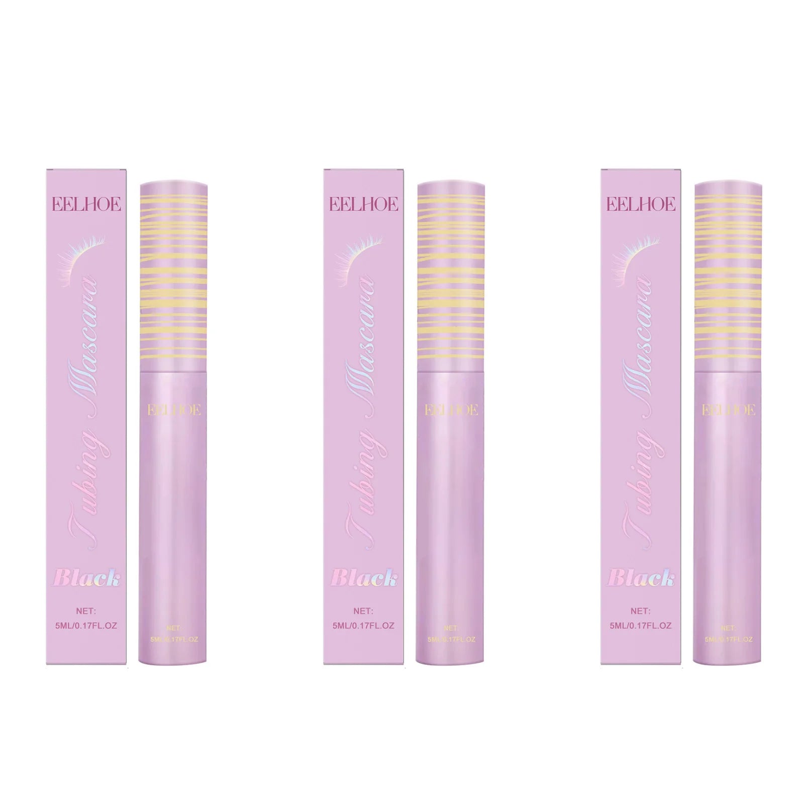 EELHOE Black Volumizing Waterproof Lengthening Mascara 5ml Lengthening Mascara Oasis Select 3 x 5ml Boxed