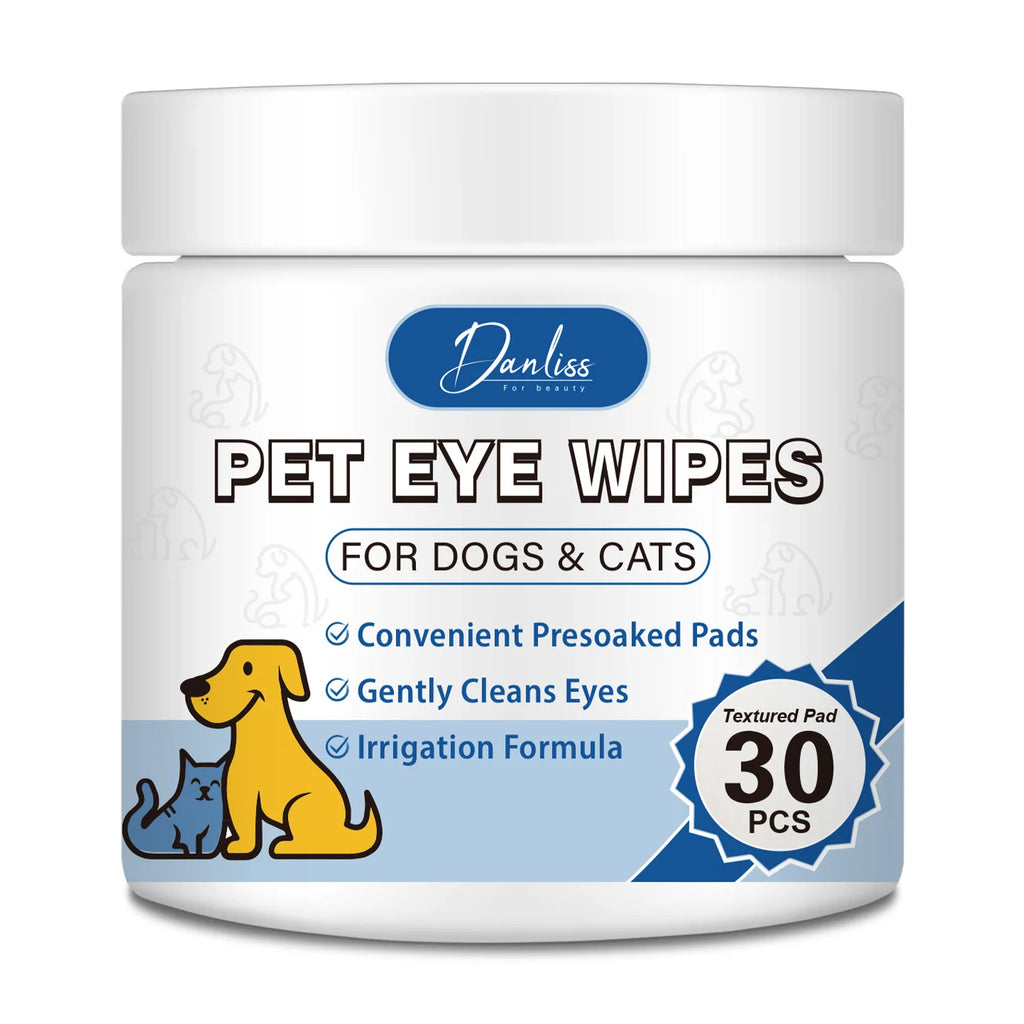 30-Pack Pet Eye Cleaning Wipes – Tear Stain Remover Dogs & Cats Pet Grooming Wipes Oasis Select 30PCS