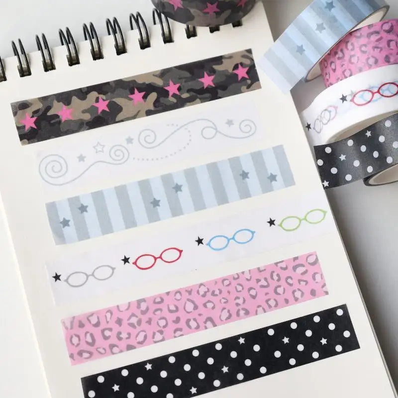 Aesthetic Polka Dot Adhesive Tape Pack 1/6Pcs INS Style Easy Tear No Residue for Journaling Scrapbooking DIY Art Oasis Select