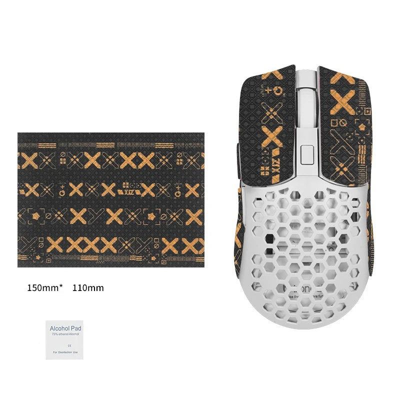 15*11cm DIY Anti-Slip Wireless Gaming Universal Style Mouse Sticker Sweat-Proof Mouse Grip Tape Wear-Resistant PC Desktop Laptop Oasis Select