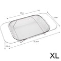 1PCS Stainless Steel Drain Basket Kitchen Sink Retractable Vegetable Washing Basin Drain Rack Tableware Drain Rack Oasis Select XL