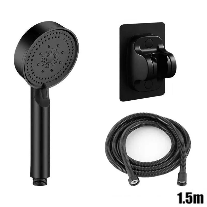 Showerhead bathroom portable heads showers showerhead common interface replete for shower accessories five modes multi color Oasis Select Black B suit D