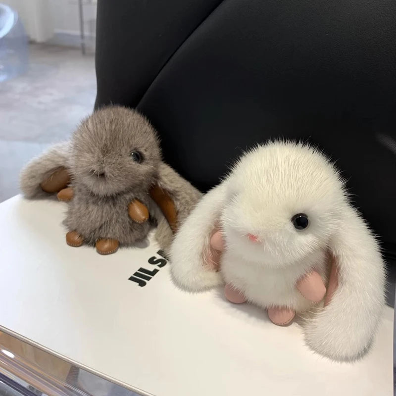Cute Rabbit Plush Keychain Women Bag Car Keychain Pendant Decoration Jewelry Bags Hanging Accessories Gifts Oasis Select