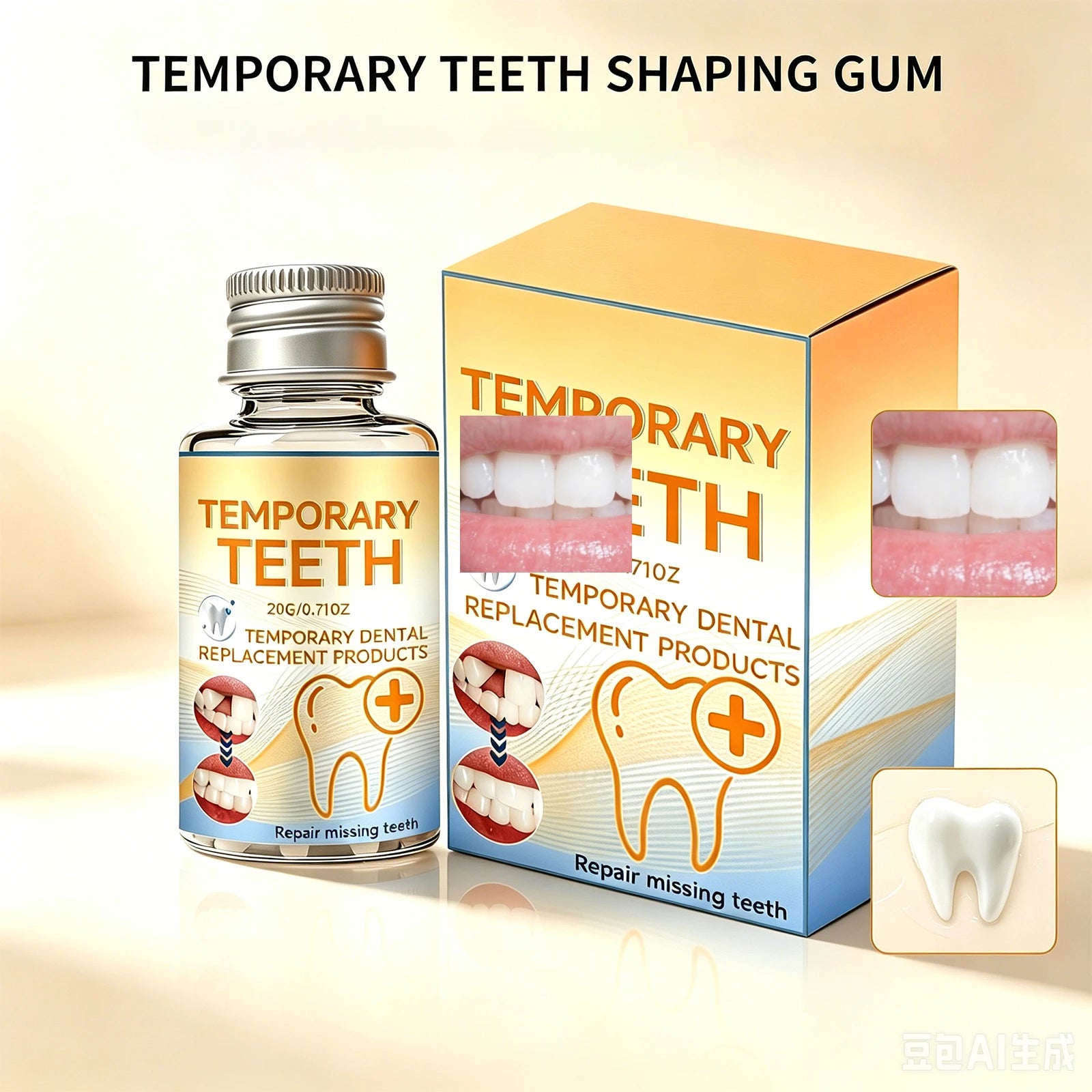 New 2026 DIY Moldable Teeth Material Temporary Tooth Shaping Beads Dental Care Aid Home Use Temporary Teeth Repairing Kit 20g Oasis Select