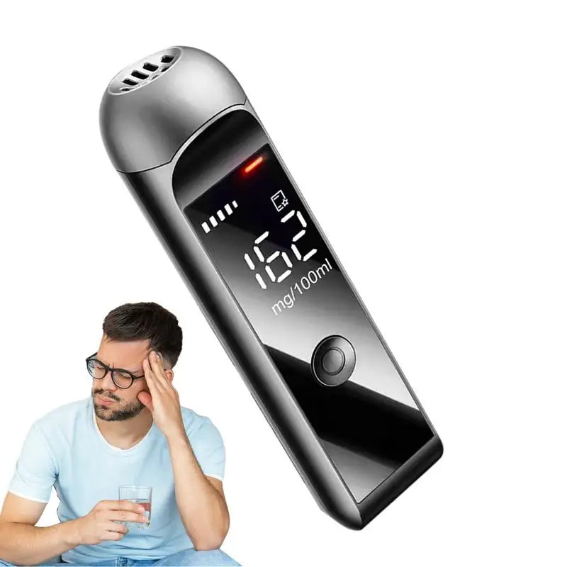 Pocket Breathalyzer Breath Alcohol Detector LED Display Alcohol Tester Hand Held Accurate Alcohol Breath Test Tool for Personal Oasis Select