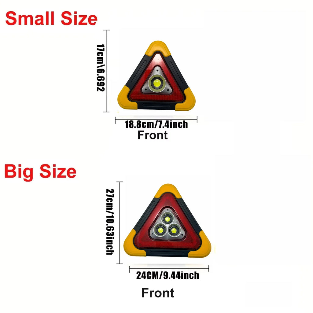 Solar LED Emergency Triangle Warning Light | 5 Modes + Power Bank
