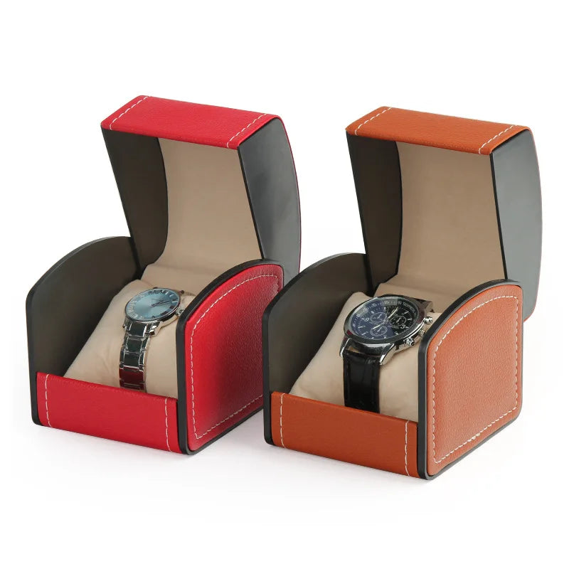 PU Leather Flip-top Watch Box - Luxury Storage Case for Wristwatch & Mechanical Watch, Packaging Organizer for Men Women Oasis Select