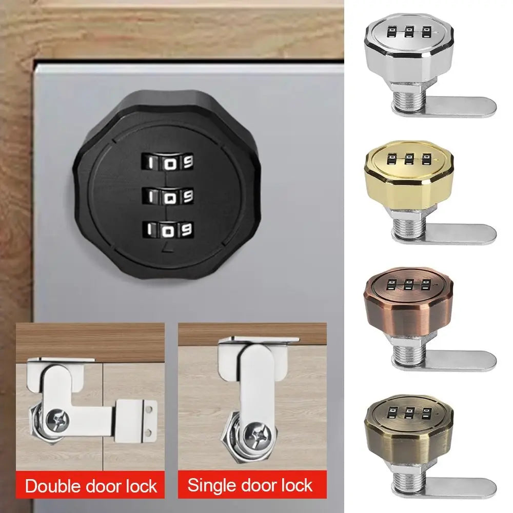 Cabinet Mailbox Password Locker 3 Digital Code Combination Lock Cupboard Drawer Password Locker Oasis Select