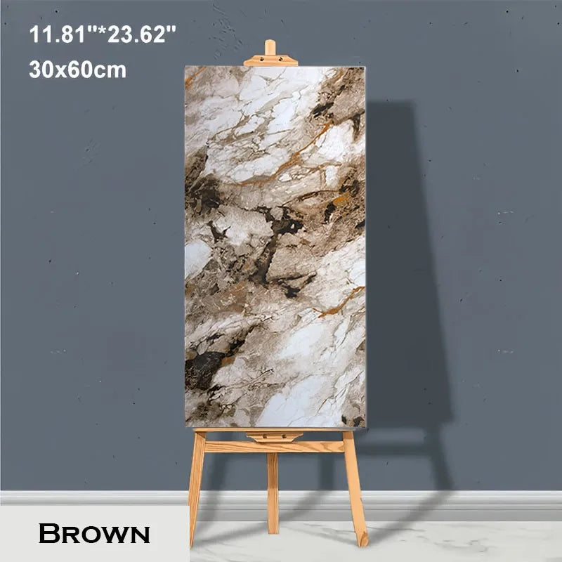 Moisture-proof Adhesive Wall Wallpaper Peel and Stick Wallpaper PVC Waterproof Wall Stickers Imitation Tile Pasting Bathroom Oasis Select A 60cmX30cm-20pcs