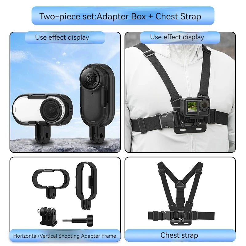 Insta360 GO3 & GO 3S Mount Set – Vertical & Horizontal Adapter