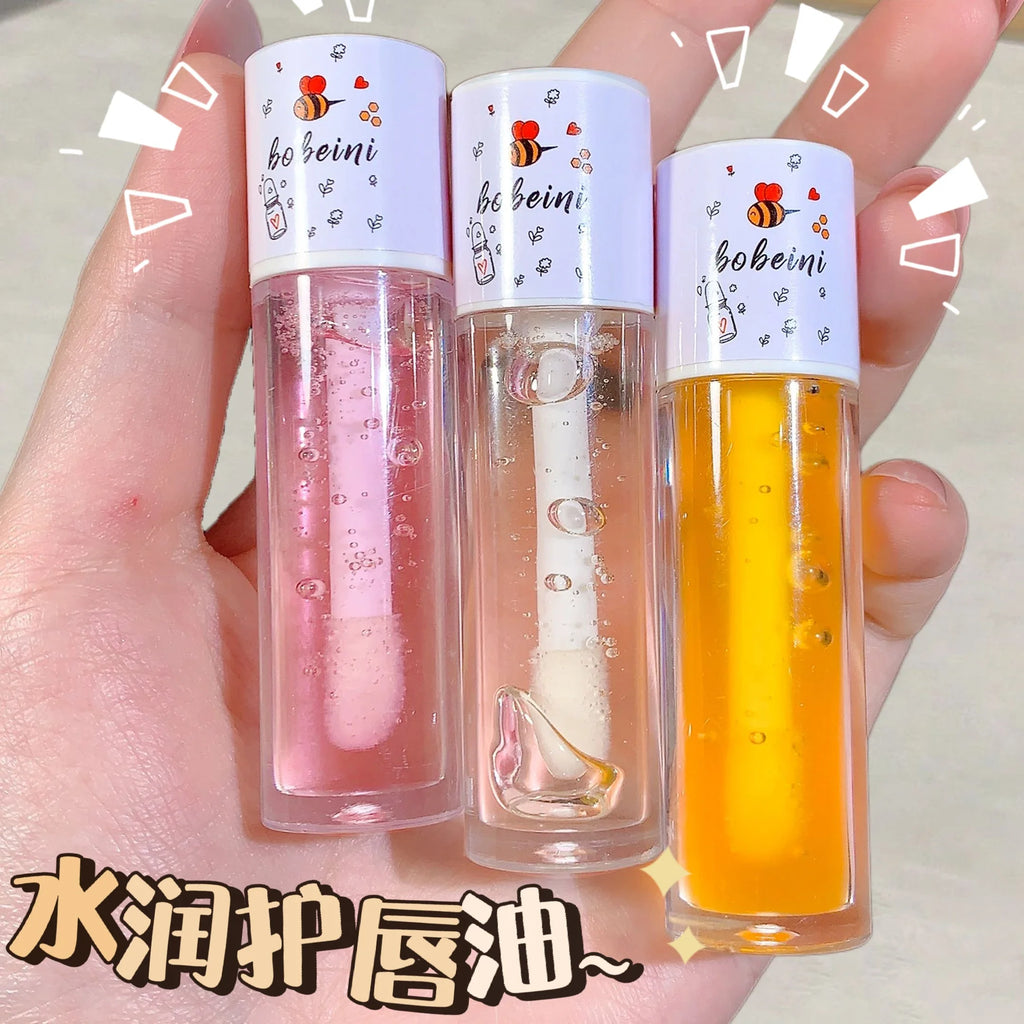 Peach Honey Lip Oil Plump Moisturizing Non-sticky-hydrating Gloss Long-lasting clear liquid lip Balm Oasis Select