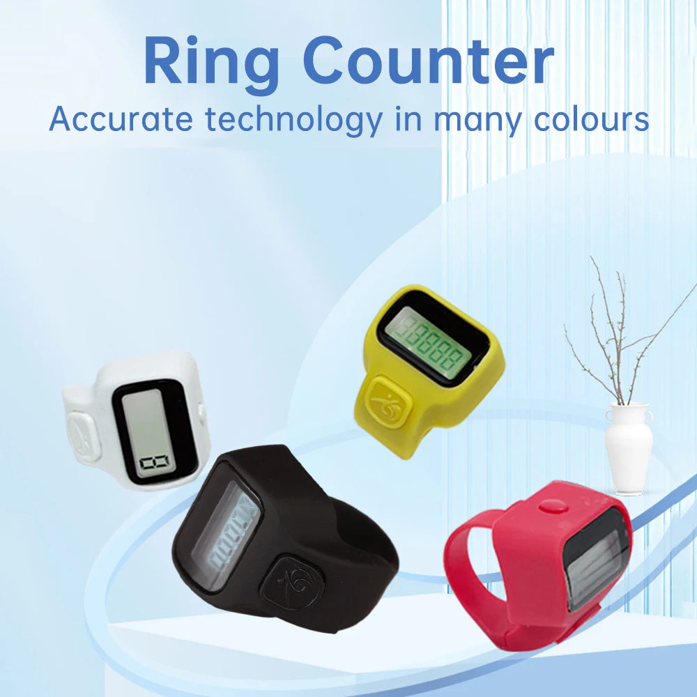 Mini Ring Shape Finger Counter LCD Electronic Digital Tally Counter Smart Ring Click Lap Counter Event Clicker Finger Counters Oasis Select