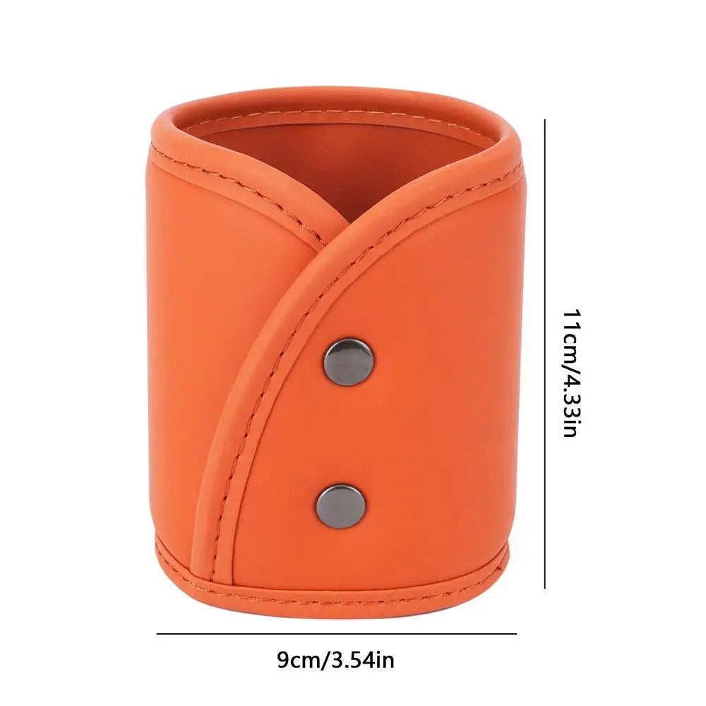 Car Window Cup Holder Leather Drink Storage Box Multi-Functional Automotive Interior Accessories Back Seat Cup Holder Organizer Oasis Select Brown