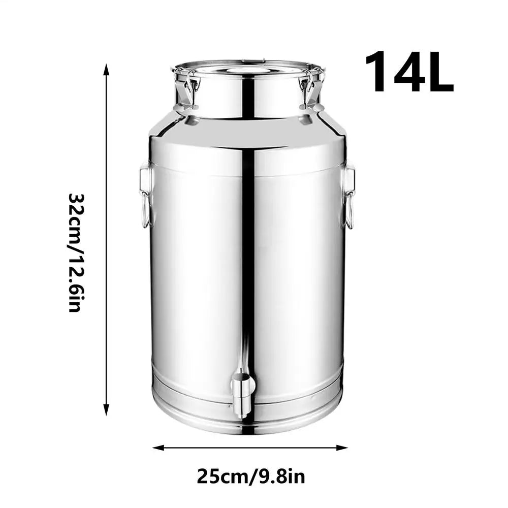 Grease Container for Kitchen 5L/9L/14L Stainless Steel Airtight Kitchen Utensils with Lid Airtight Storage Container for Beer Oasis Select 14 liters
