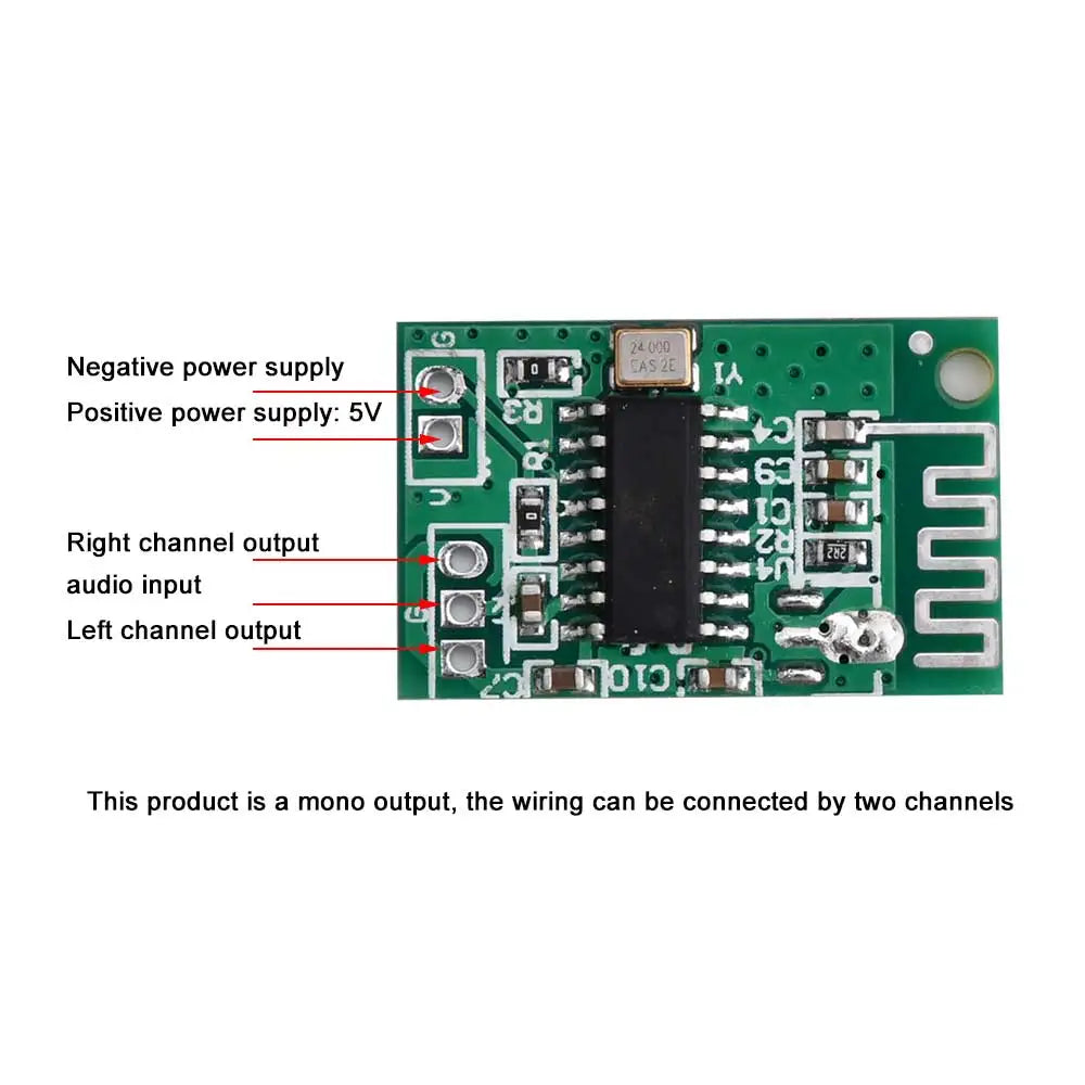 1/2/5Pcs 5V Bluetooth 5.0 Audio Amplifier Module Board LED Power 3.3V-8V Audio Dual Digital Mono Output Bluetooth Receiver Board Oasis Select