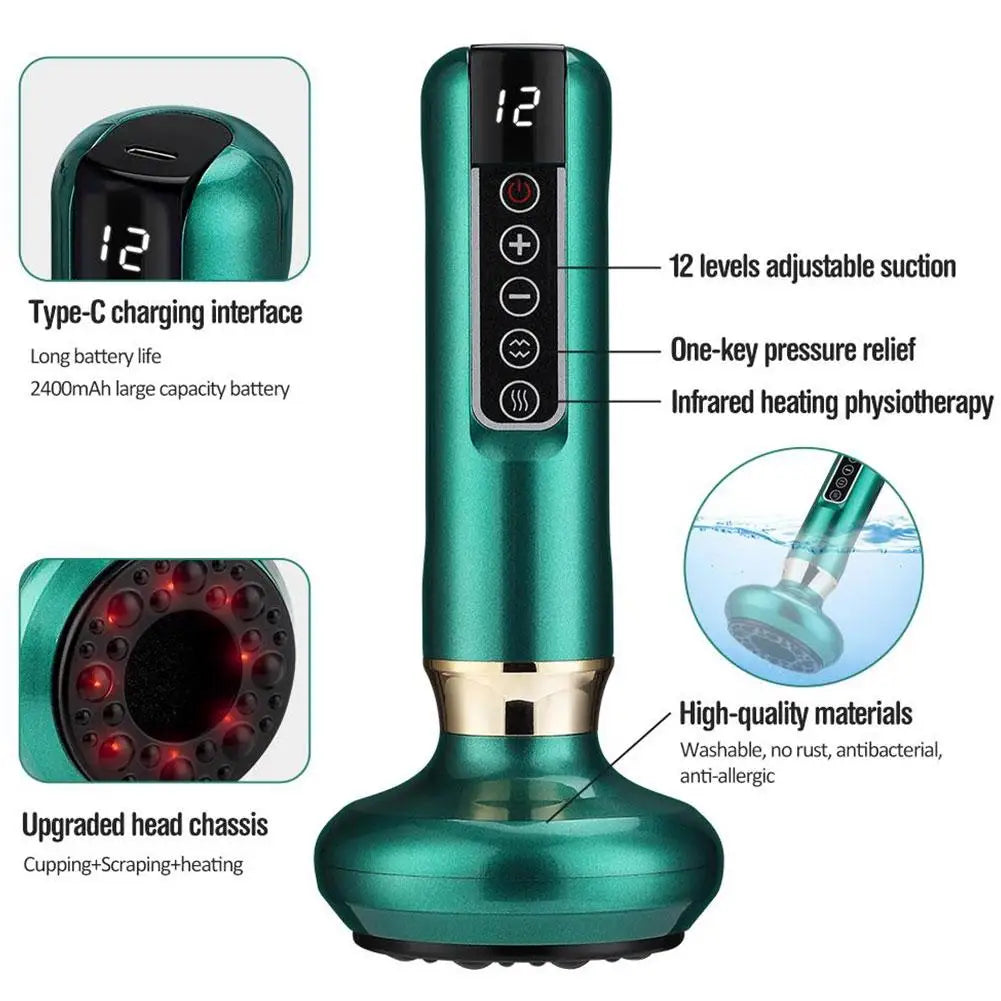 Rechargeable Cellulite Cupping Massager – Body Sculpting Tool Body Cupping Massager Oasis Select