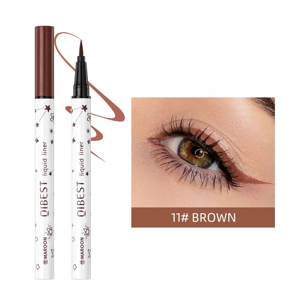 QIBEST Waterproof Liquid Eyeliner Pen – 12 Colors, Matte