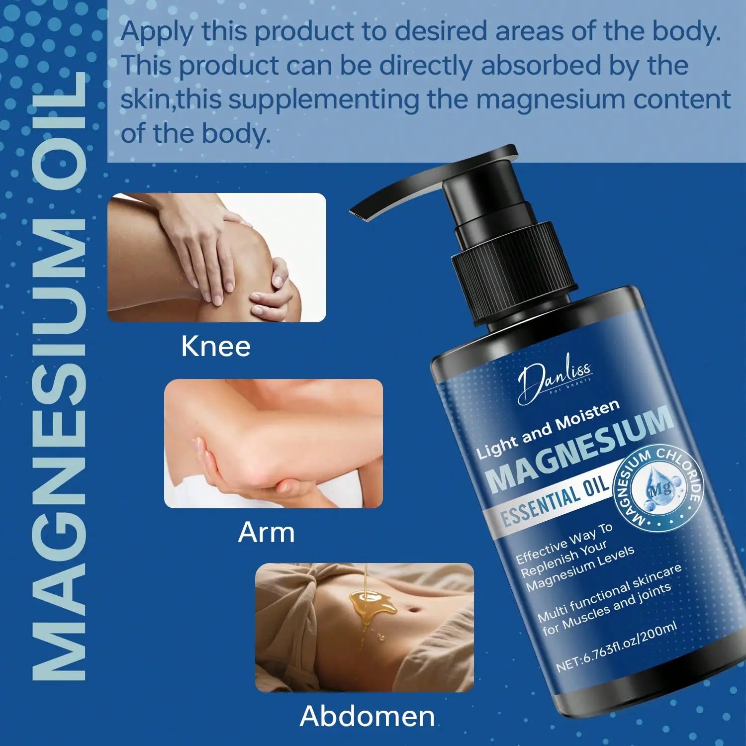 Magnesium Essential Oil – Moisturizing & Firming Skin Body Oil Magnesium Body Oil Oasis Select
