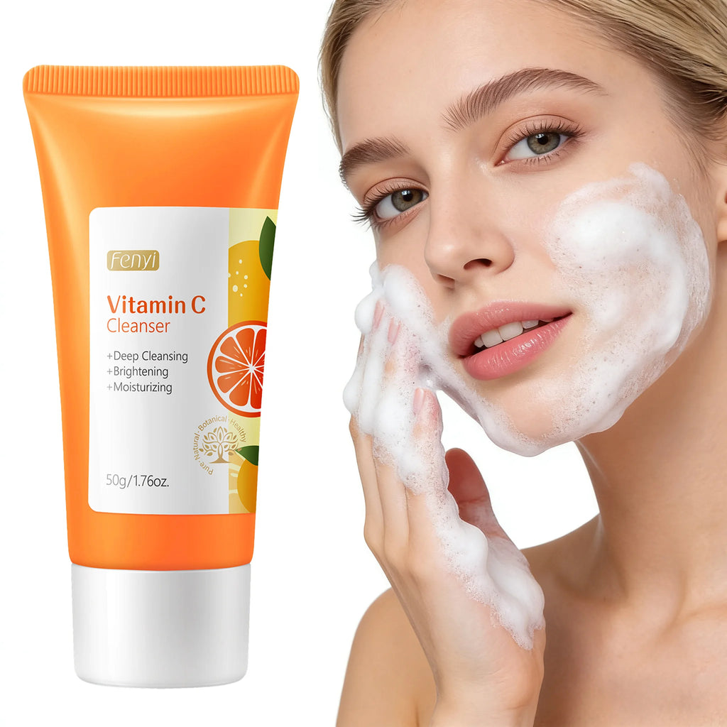 Vitamin C Facial Cleanser Deep Cleansing Moisturizing Blackhead Removal Gentle Foam Hydrating Non-Drying Face Wash Cleanser Oasis Select