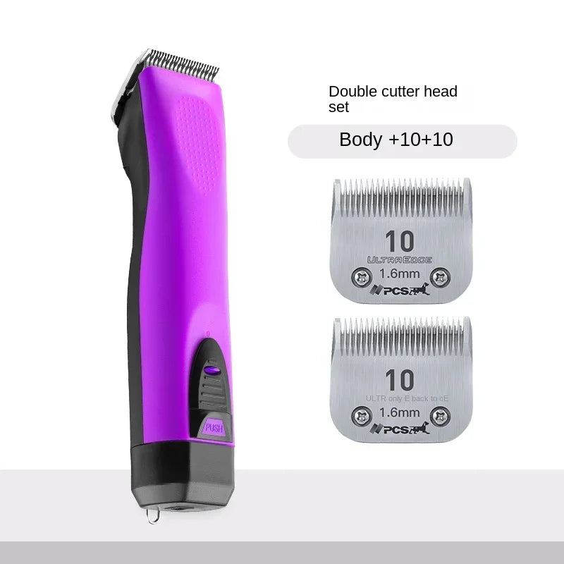 pet dog shaver electric Professional clipper high-power electric clipper hair pet shop dedicated large dog multicolour shaving Oasis Select purple As picture 2 US plug
