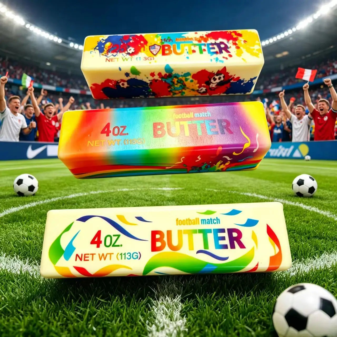 Slow Rise Squishy Butter Bar Football Fidget Toy – 1–10 Pack