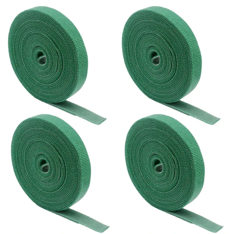 Green Garden Twine Plant Ties Nylon Plant Bandage Garden Hook Loop Bamboo Cane Wrap Support Garden Accessories Oasis Select 4pcs 1 One size fits all