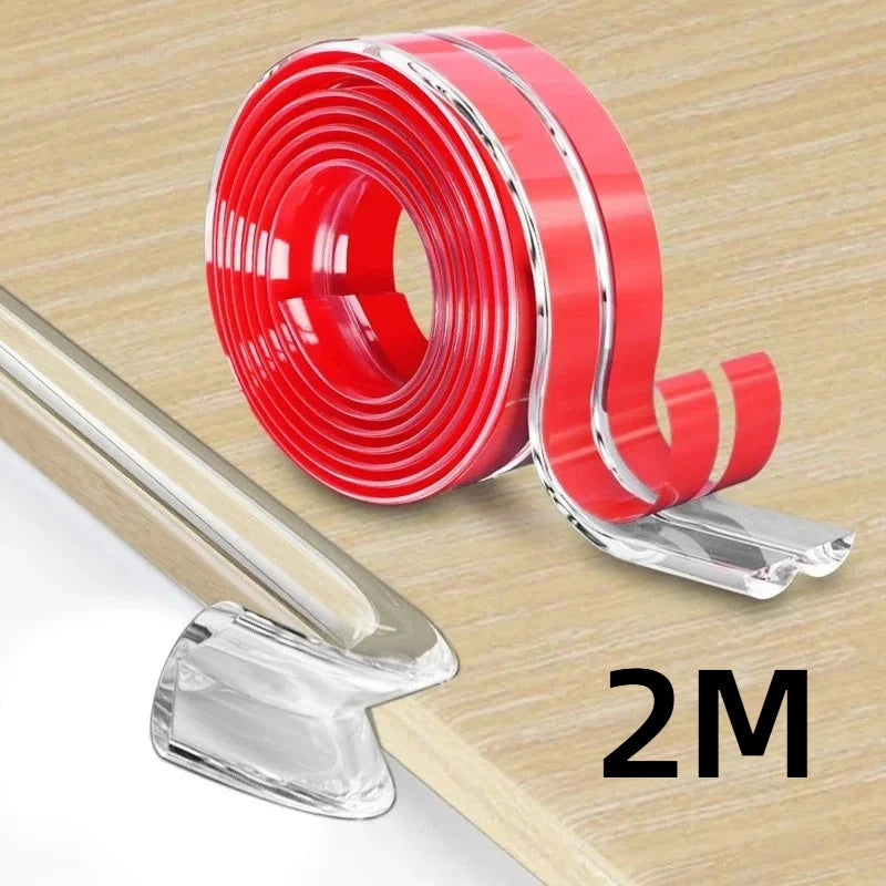 1/2/3M Transparent Corner Protectors Thick Silicone Edge Guards Adhesive Table Cabinet Safety Bumpers Furniture Corner Cushions Oasis Select 2M
