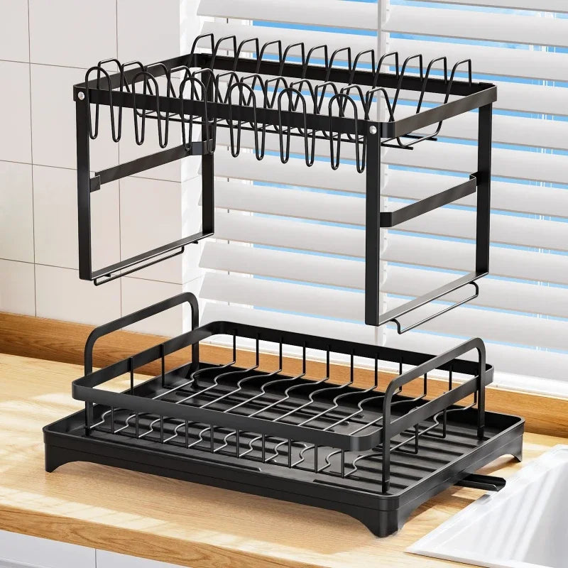 Bowl rack, kitchen rack, countertop, bowl and chopsticks drain basket, pink bowl rack, drain storage rack. Oasis Select