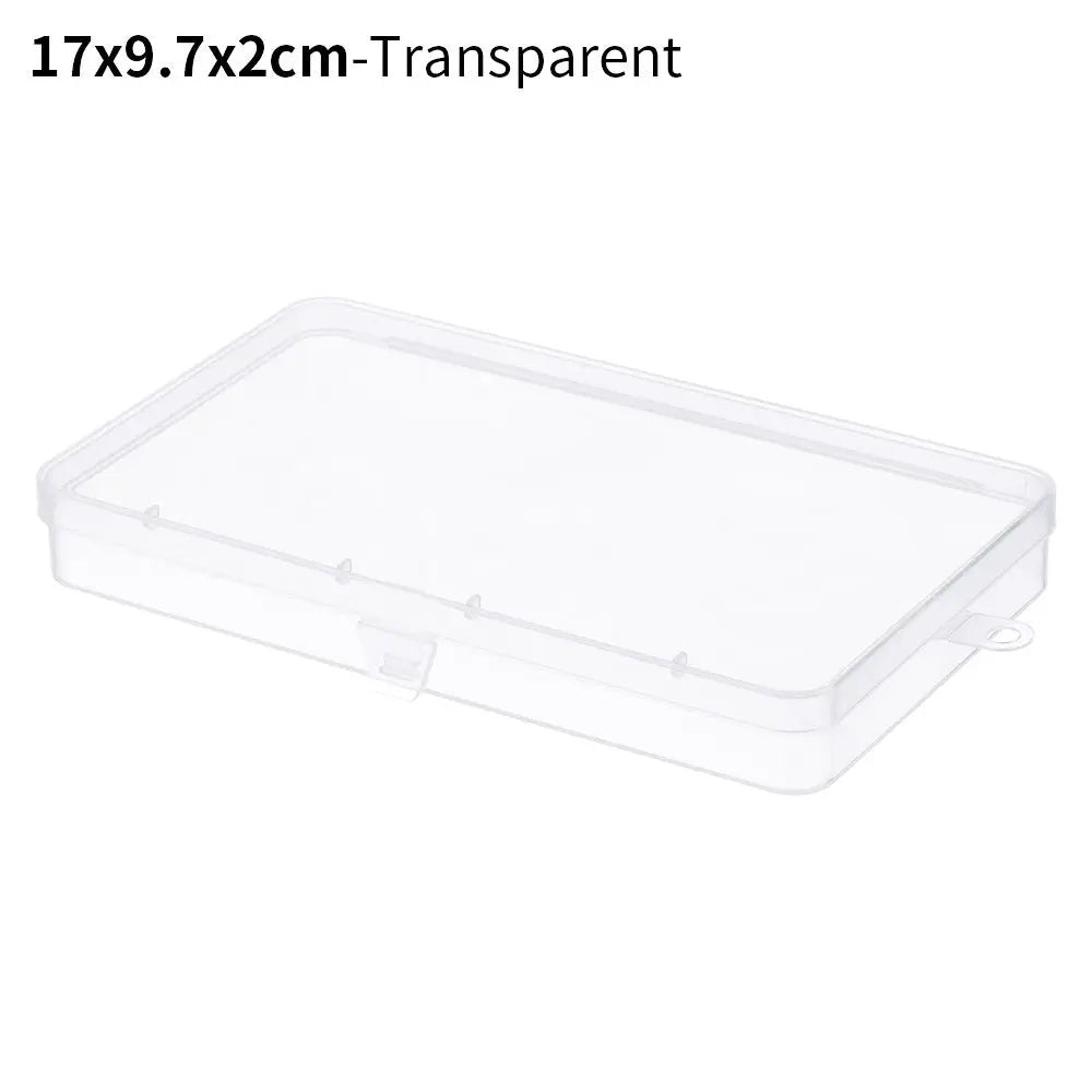 8Styles Plastic Storage Box Small Square Clear Black Jewelry Diamond
