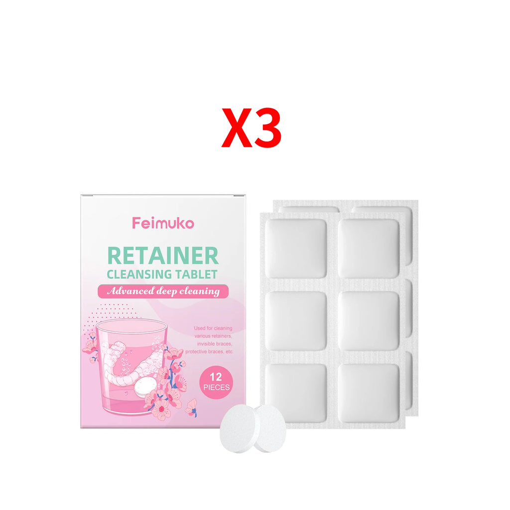 Denture Cleansing Tablet Retainer False Teeth Odor Remover Stains Oral Cleaning Retainer Cleaner for Aligner Mouth Night Guard Oasis Select Buy 2 Get 1 Free