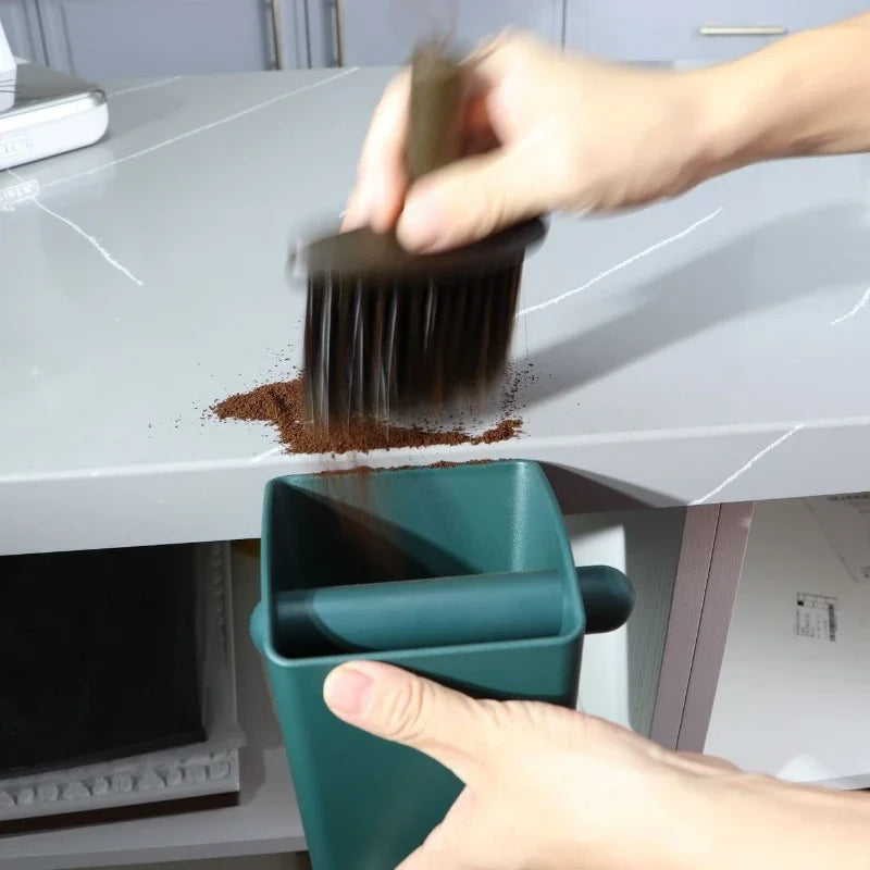 Coffee Knock Box Espresso Grounds Container Dump Bin Bucket Anti Slip Powder Beveled Residue Professional Use Coffee Waste Bar Oasis Select