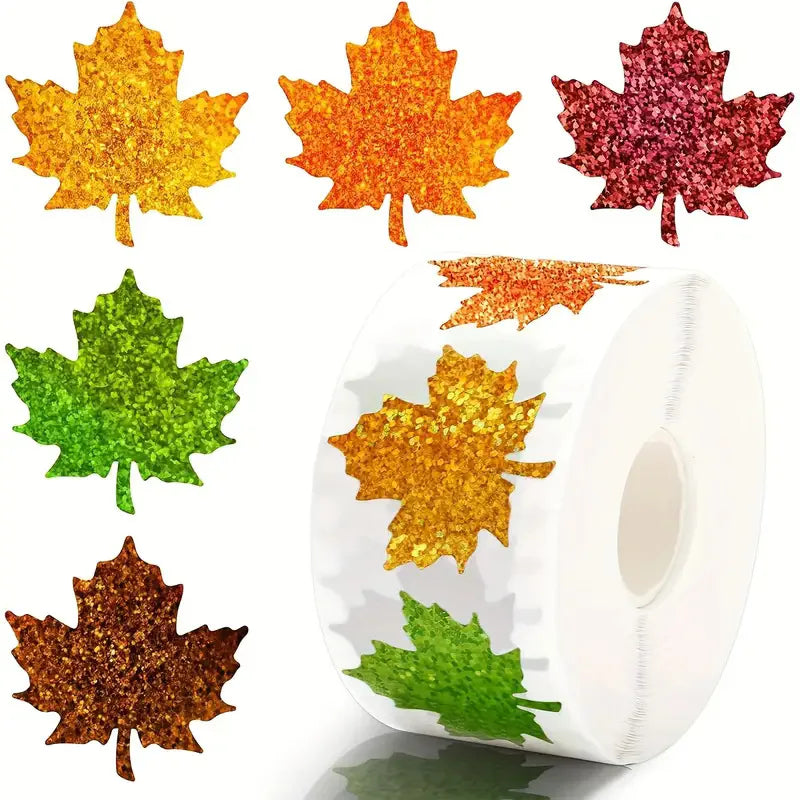 500pcs/roll Flash Green Christmas Tree Stickers Laser Xmas Gift Seal Sticker Stationery Stickers Envelope Journal Decor Oasis Select Style D