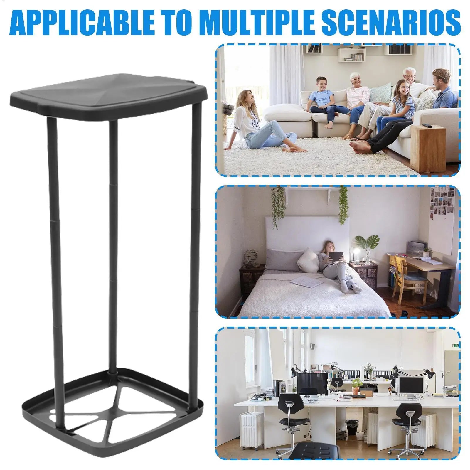 Garbage Bag Holder Rubbish Bag Stand Telescopic Garbage Holders Waste Storage Frame with Lid for Living Room Yard Lawn Camping Oasis Select