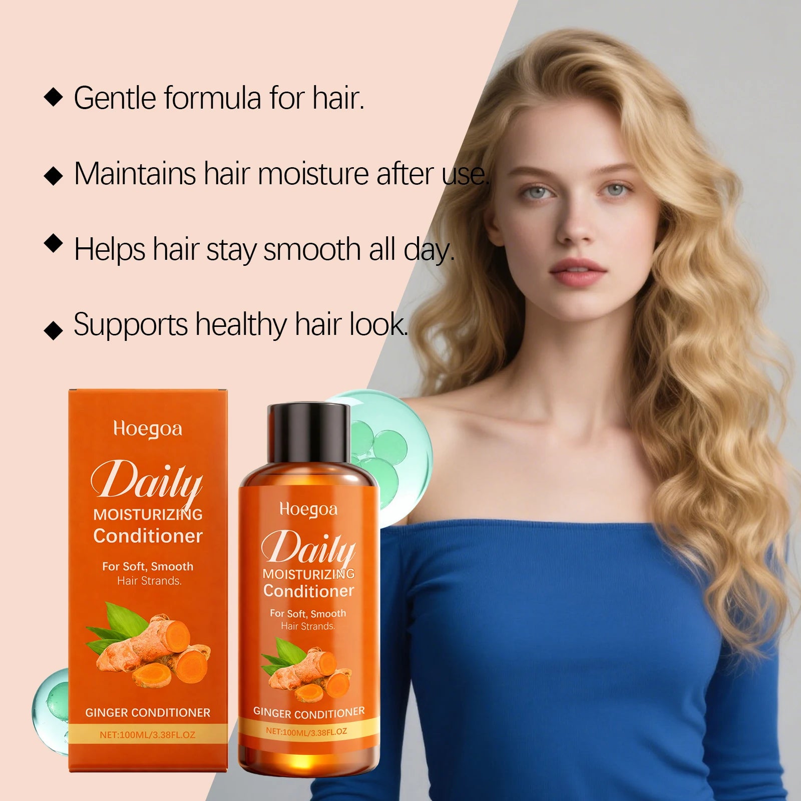 Ginger Hair Growth Shampoo Anti Loss Remove Dandruff Nourish
