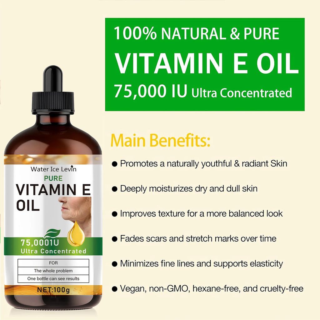 100ml Vitamin E Essential Oil – Skin, Hair, Body & Nail Care Vitamin E Body Oil Oasis Select