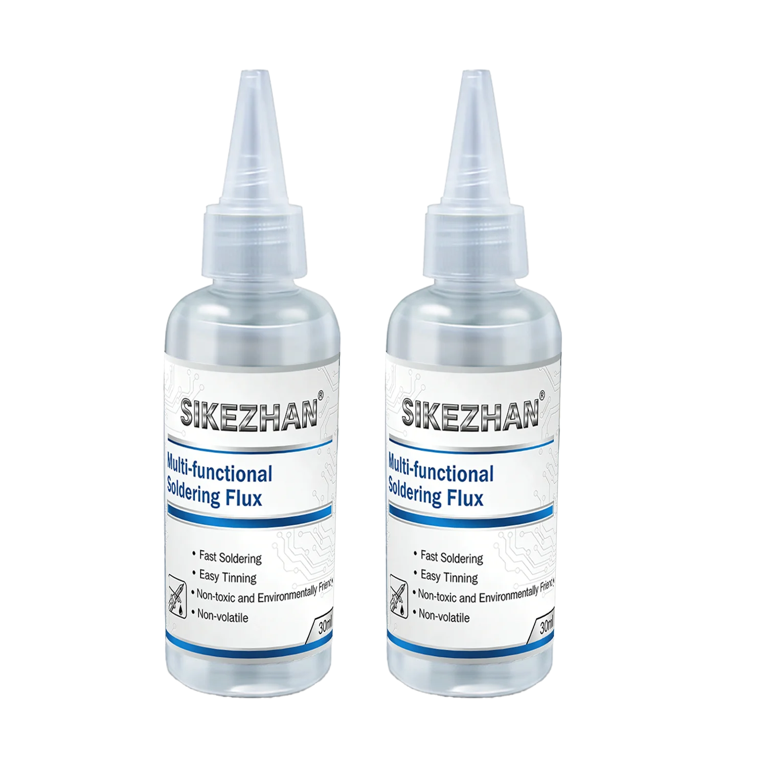 SIKEZHAN Multi-functional Flux Soldering Liquid for PCB BGA Repair Battery Welding Stainless Steel Galvanized Sheet Welding Tool Oasis Select 30ml-2pcs