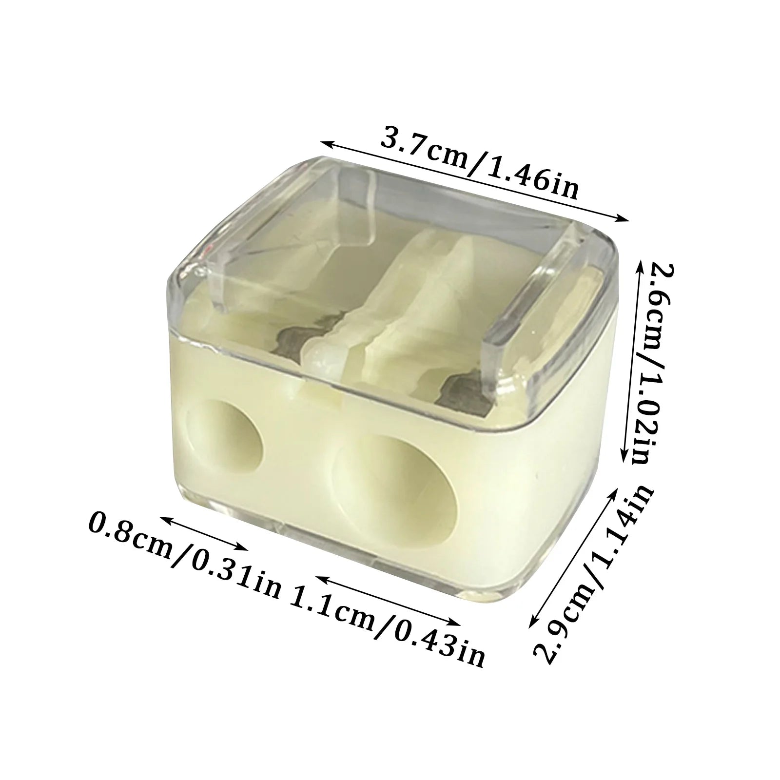 2-in-1 Double Hole Makeup Pencil Sharpener – Eyebrow & Liner Makeup Pencil Sharpener Oasis Select